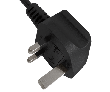 DINIC Netzkabel England UK Typ G 3A auf C7, BSI Kitemark, 1,80m