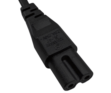 DINIC Netzkabel England UK Typ G 3A auf C7, BSI Kitemark, 1,80m