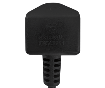 DINIC Netzkabel England UK Typ G 3A auf C7, BSI Kitemark, 1,80m