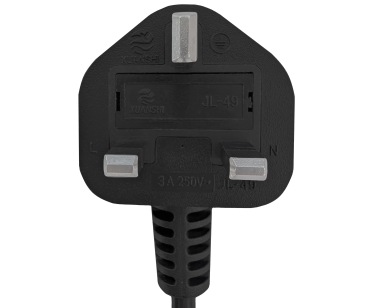 DINIC Netzkabel England UK Typ G 3A auf C7, BSI Kitemark, 1,80m