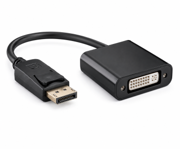DINIC Adapter 1.2 DisplayPort auf DVI-D, DP-Stecker - DVI-Buchse 1080p max.(1920x1200 60Hz), schwarz, 15cm