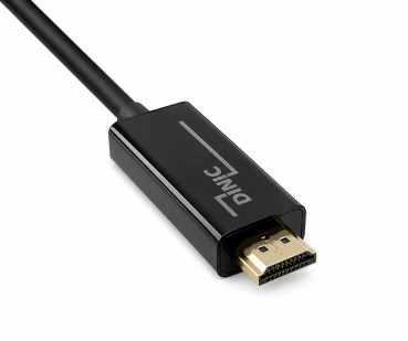 DINIC DisplayPort auf HDMI Kabel, DP 20pol auf HDMI Stecker, schwarz, 2,00m