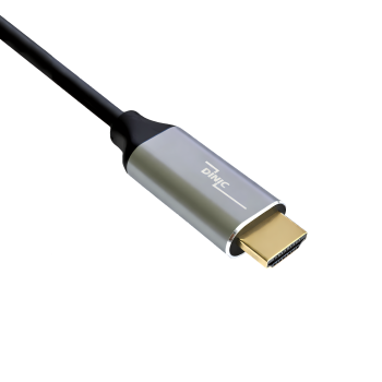 DINIC Premium Displayport auf HDMI Kabel, 4K@60Hz, 3D, HDR, 1x DP auf 1x HDMI Stecker, 2m