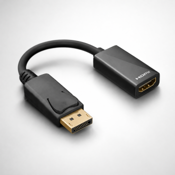 DINIC Adapter DisplayPort 1.4 St. auf HDMI Typ A Bu., PB DP 1.4 auf HDMI, 4K*2K@60Hz, 3D, schwarz, 0,1m Allge