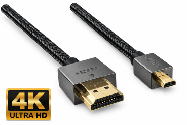DINIC Premium HDMI Kabel HDMI St. auf micro HDMI St., DINIC Dubai Range, schwarz, 2m