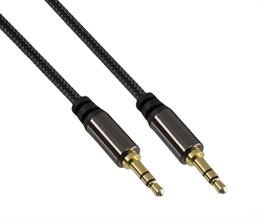 DINIC Premium Audiokabel 3,5mm Klinke St. auf St., Dubai Range, schwarz