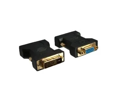 DINIC Monitor Adapter, DVI-I Stecker auf VGA Buchse, schwarz