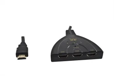 DINIC Umschaltbox automatisch 3 auf 1 HDMI 3 Geräte an z.B. 1 Fernsehgerät