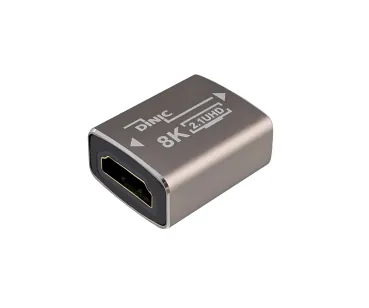 HDMI-A Verbinder, 8K, Metall HDMI-A Buchse auf Buchse, 8K 60Hz / 4K 120Hz, Polybag