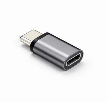 DINIC Adapter USB C Stecker auf USB 2.0 Micro Buchse, silber, DINIC Blister
