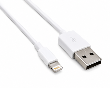 DINIC iPhone KFZ Ladeadapter + Lightning Kabel, 12V, 2x USB 5V 3100mA, MFI zertifiziert, weiß, 1m