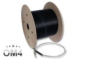 DINIC LWL Outdoor-Kabel 4 Fasern OM4, 50µ, LC/LC, Außenkabel