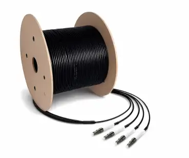 DINIC LWL Outdoor-Kabel 4 Fasern OM4, 50µ, LC/LC, Außenkabel, 150m