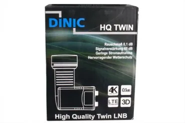 DINIC Premium Twin LNB mit 2x F-Anschluss Wetterschutz, Satellitenantennen-Umwandler