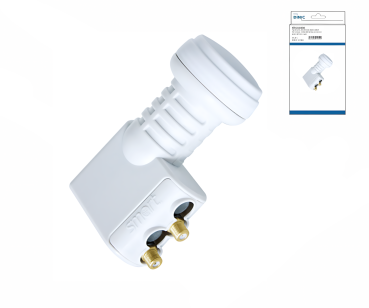 Twin LNB, für den Anschluss von zwei SAT Receivern, DINIC Box mit Euroloch