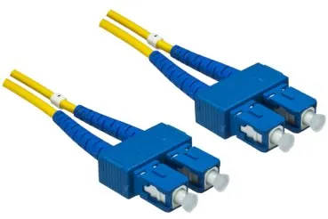 DINIC LWL Kabel OS1, 9µ, SC/SC Single Mode, 2m SC Stecker/Stecker, duplex, LSZH, gelb
