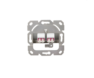 DINIC Anschlussdose mit 2 LC-Duplex Adaptern, weiß