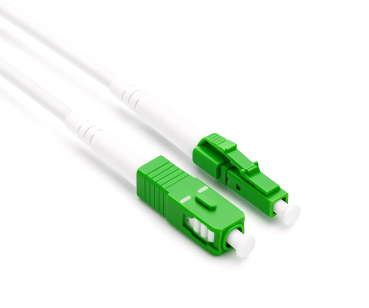 DINIC Anschlusskabel Glasfaser-Router, LC/APC-SC/APC, weiß, 10m