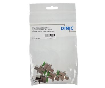 5x LWL Adapter LC/APC Buchse auf SC/APC Buchse Glasfaser Adapter, Singlemode / Simplex, 5 Stück