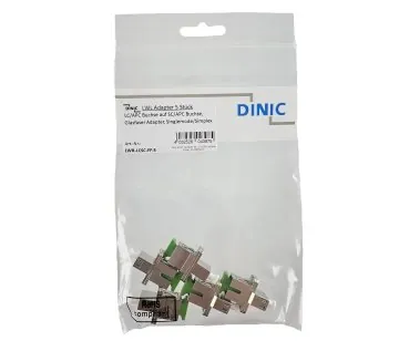5x LWL Adapter LC/APC Buchse auf SC/APC Buchse Glasfaser Adapter, Singlemode / Simplex, 5 Stück