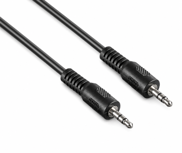 DINIC Audiokabel 3,5mm Stereoklinke St. auf St., 2m DINIC, schwarz
