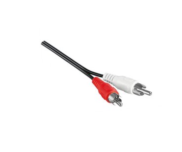 DINIC Audio-Video Kabel 3,5mm St. auf 2x Cinch St., Anschlusskabel RCA, schwarz