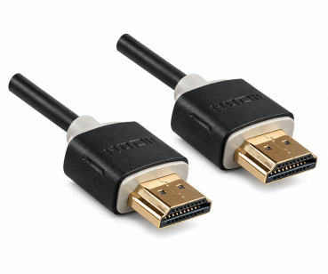 DINIC Super Slim HDMI 1.4 Kabel, OD 3,6mm dünn, schwarz, 1m