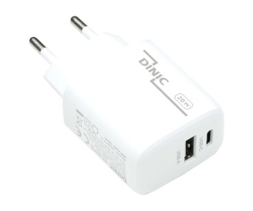 DINIC USB C+A Ladegerät/Netzteil 20W, PD, weiß  Power Delivery + QC 3.0, weiß