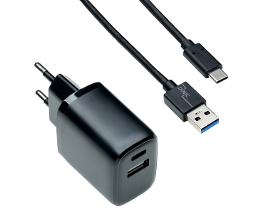 DINIC USB PD/QC 3.0 Ladeadapter inkl. A auf C Kabel 20W, 3,6V~5,9V/3A; 6~9V/2A; 9V~12V/1,5A
