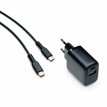 DINIC USB PD/QC 3.0 Ladeadapter inkl. C-C Kabel, schwarz 20W, 3,6V~5,9V/3A; 6~9V/2A; 9V~12V/1,5A