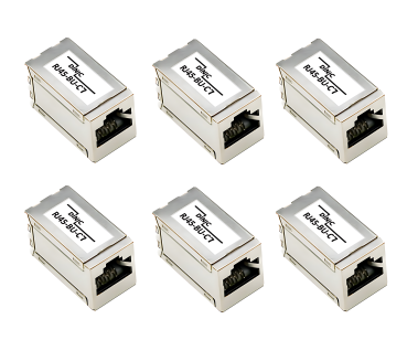 6x DINIC  RJ45 Cat 7 Kupplung Buchse auf Buchse RJ45 Buchse auf Buchse, geschirmt, Vollmetall