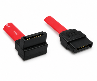 DINIC S-ATA Kabel gewinkelt, S-ATA gerade auf S-ATA 90° rechter winkelt