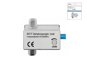 SAT-Dämpfungsregler 0 dB - 20 dB F-Stecker auf F-Stecker
