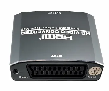 DINIC SCART-HDMI Adapter Video und Audio analog auf HDMI bis 1080p@60Hz, schwarz
