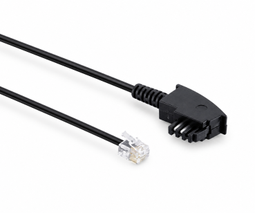 DINIC Telefonkabel TAE-F - RJ11 Universal, Box, 3m TAE-F Stecker auf Westernstecker 6P4C 4-polig, 3m