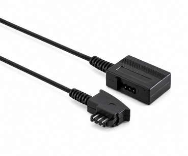 DINIC Telefonverlängerung universal-Belegung, TAE-F Stecker auf TAE-F Kupplung 4-polig belegt, schwarz, 6m