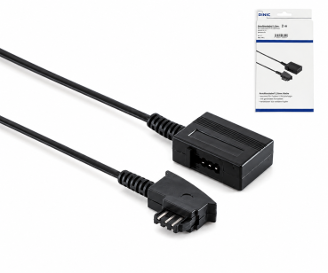 DINIC Telefonverlängerung universal-Belegung, TAE-F Stecker auf TAE-F Kupplung 4-polig belegt, schwarz, 6m