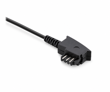 DINIC Telefonverlängerung universal-Belegung, TAE-F Stecker auf TAE-F Kupplung 4-polig belegt, schwarz, 6m