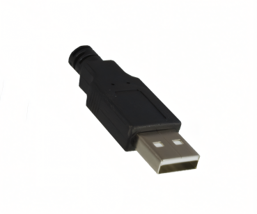DINIC USB 2.0 Kabel A auf B St. rechts abgewinkelt, AWG 28/24, schwarz, 0,5m