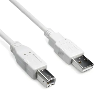 DINIC USB 2.0 Kabel A Stecker auf B Stecker, 28 AWG / 2C, 26 AWG / 2C, grau