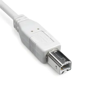 DINIC USB 2.0 Kabel A Stecker auf B Stecker, 28 AWG / 2C, 26 AWG / 2C, grau, 3m