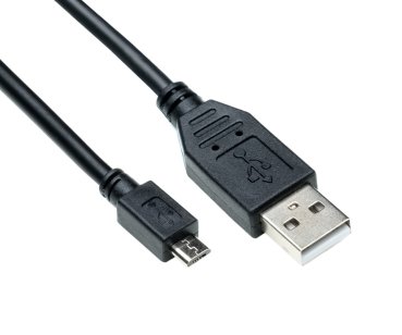 DINIC USB Kabel Micro B Stecker auf USB A Stecker, schwarz, DINIC Polybag, 0,5m