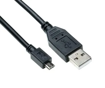 DINIC USB Kabel Micro B Stecker auf USB A Stecker, schwarz, DINIC Polybag, 0,5m