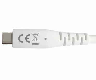 DINIC USB C 4.0 Kabel, 240W PD, 40Gbps, weiß, 1,0m Typ C auf C, OD 5,2mm, TPE, E-Mark chip, DINIC Bo