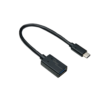 DINIC USB 3.2 Adapter Typ C St. auf USB 3.0 A Bu., 0,2m, OTG-fähig, schwarz