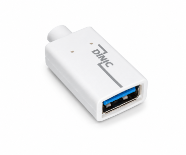 DINIC USB Adapter Typ C Stecker auf 3.0 A Buchse, weiß, DINIC Polybag, 0,2m