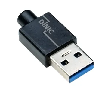 DINIC USB 3.1 Kabel Typ C - 3.0 A, 5 Gbps, 3A charging, schwarz, DINIC Polybag, 1m