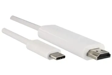 DINIC USB 3.2 Typ C auf HDMI 1m 4K2K@60Hz, HDR, HDCP, PS176, weiß