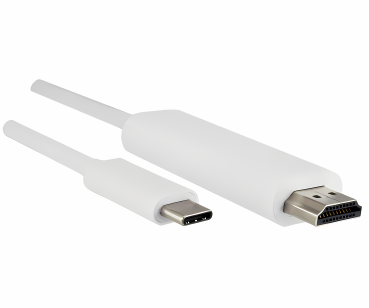 DINIC USB 3.2 Typ C auf HDMI, 4K2K@60Hz, HDR, HDCP, PS176, weiß,1m