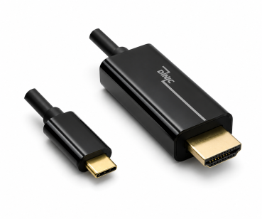DINIC USB 3.2 Typ C auf HDMI 4K2K@60Hz, HDCP, schwarz, DINIC Polybag, 2m